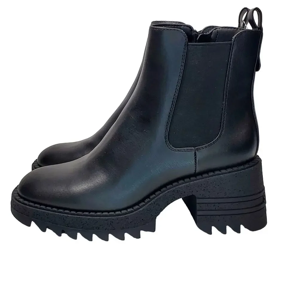 Sam & Libby Women's Julia Chelsea Bootie Black Platform Grunge Punk Emo Punkcore - Picture 1 of 10